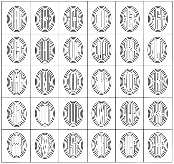 Block Relief Initials